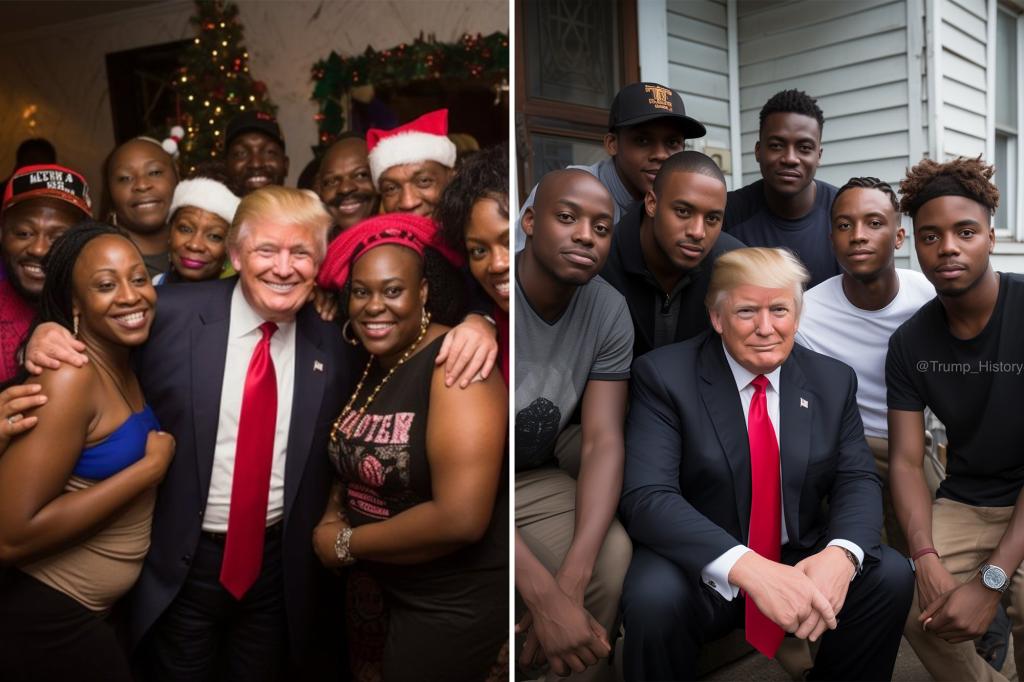 Trump Supporters Create And Share AI Photos Of Him With Black Voters ...