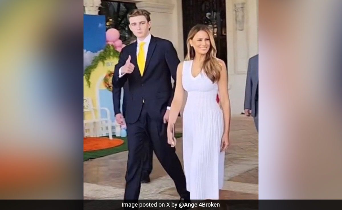 Donald Trump’s Youngest Son Barron Makes Rare Appearance With Family