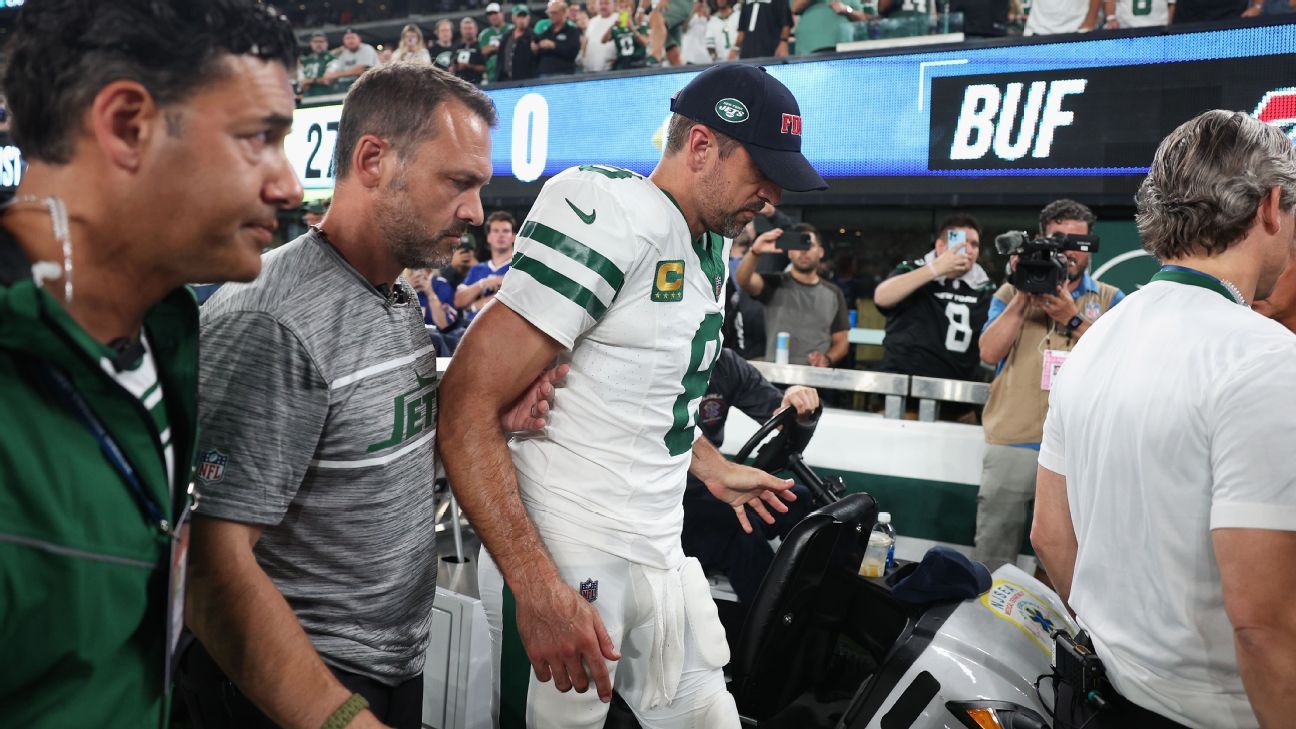 Jets QB Aaron Rodgers says surgery for torn Achilles ‘went great ...