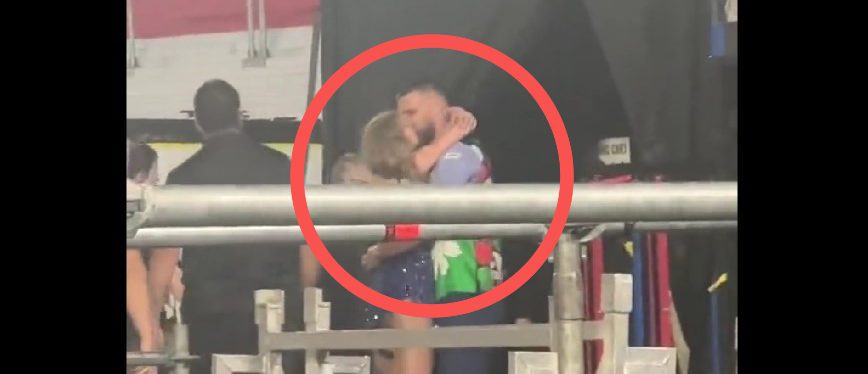 Taylor Swift Lands A Kiss On Travis Kelce In Front Of The Cameras ...