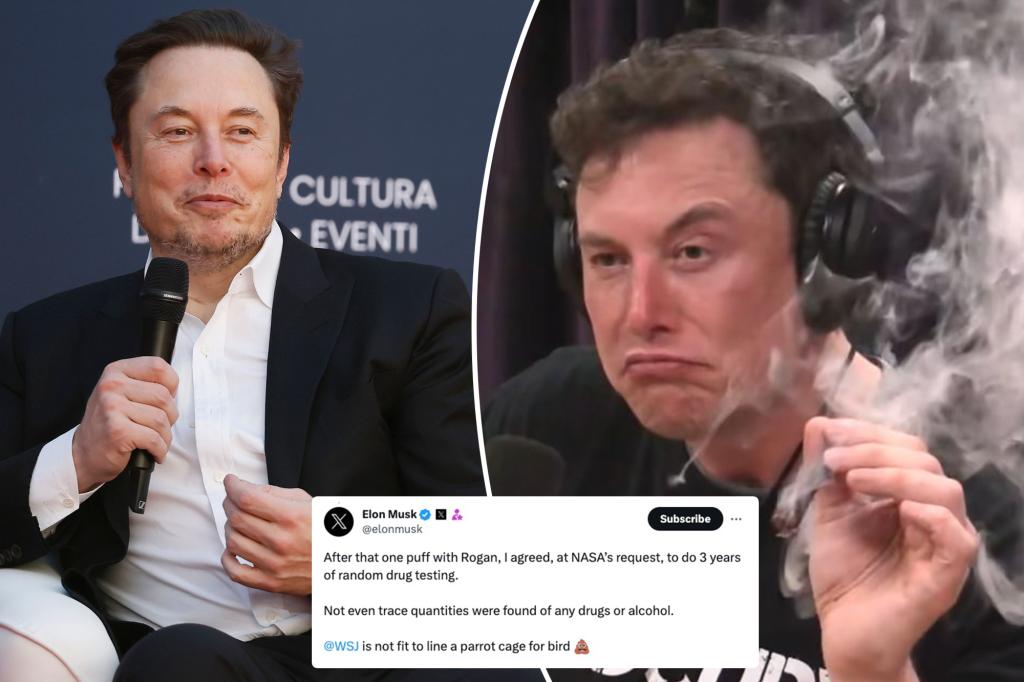 Elon Musk says ‘not even trace quantities’ of drugs in 3 years ...