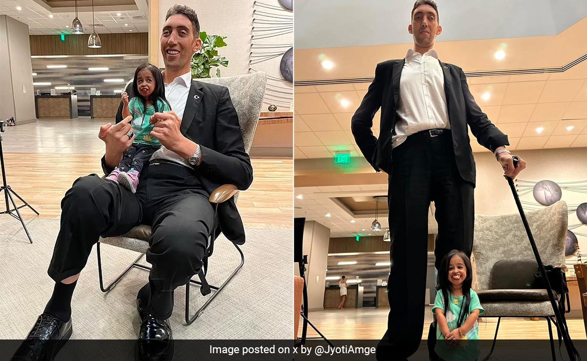 World's Tallest Man And Shortest Woman Reunite After 6 Years In US, See ...