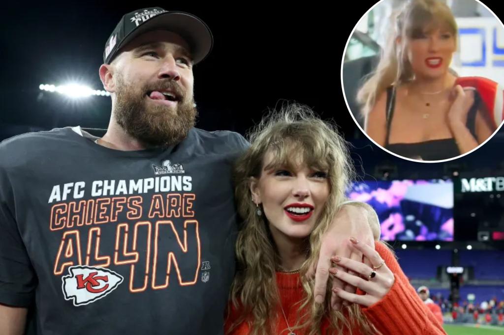 Taylor Swift arrives at Super Bowl 2024 to support boyfriend Travis ...