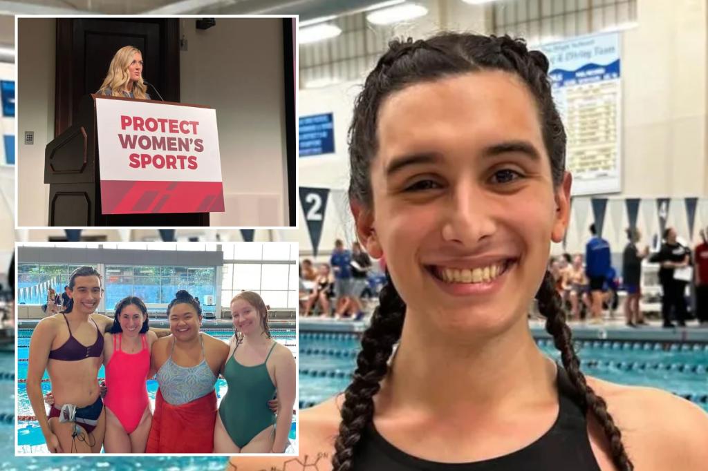 Riley Gaines slams trans New Jersey swimmer who smashed another ...