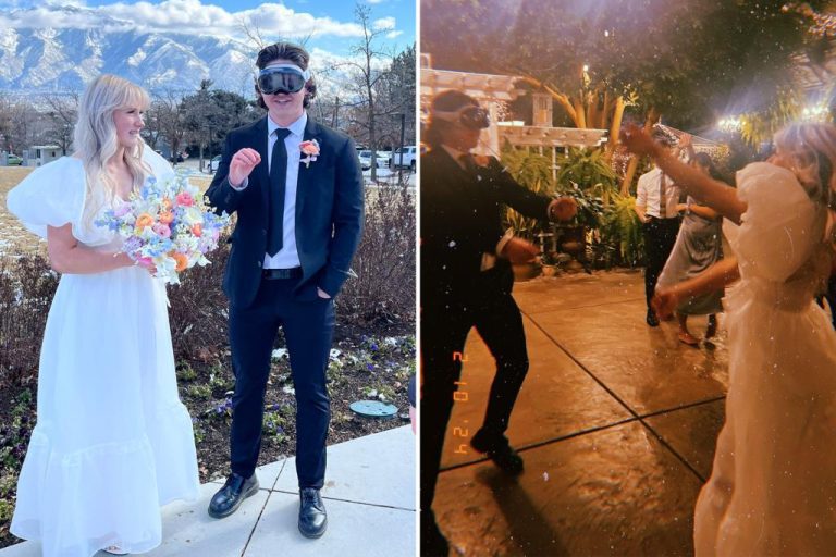 California groom Jacob Wright wears Apple Vision Pro at wedding, creeps ...