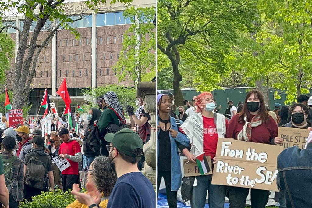 UPenn swarmed by anti-Israel protesters who set up encampment on campus ...