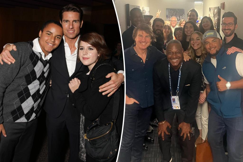 Tom Cruise poses for rare photo with his and Nicole Kidman’s 2 kids ...