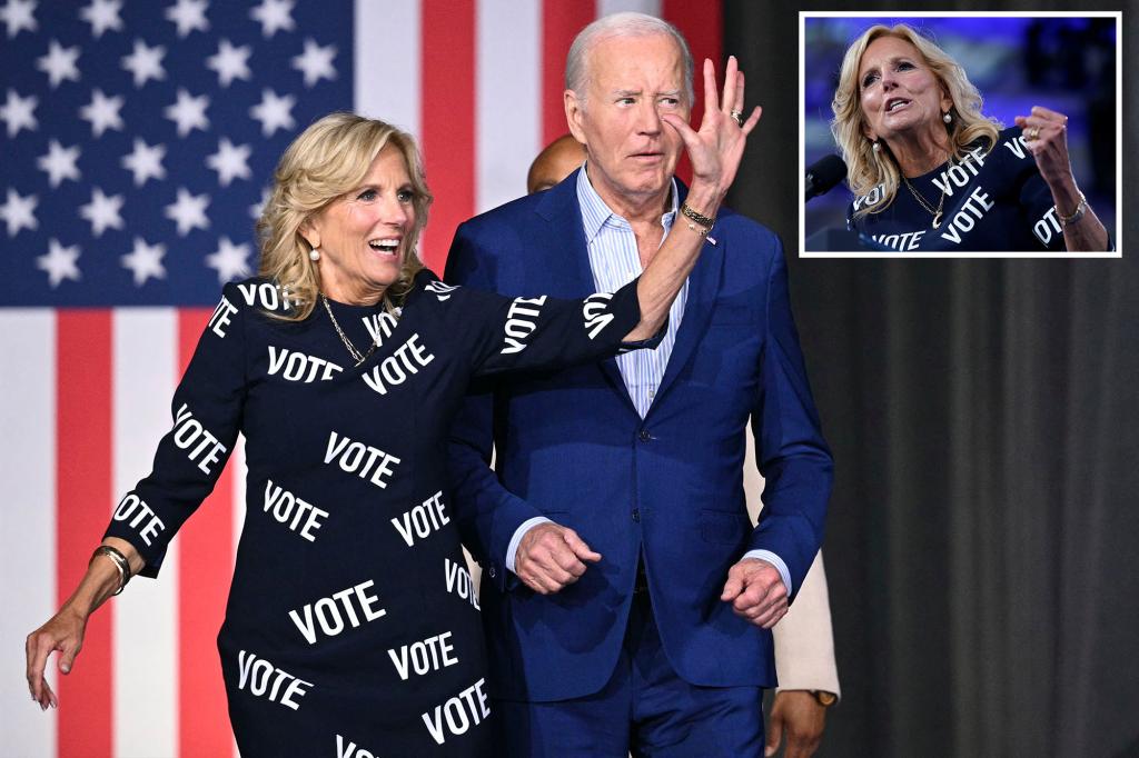 First Lady Jill Biden dons bold 'vote' dress after husband's disastrous ...