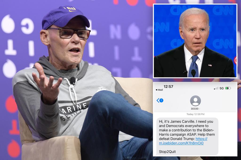 Top Dem Strategist James Carville Says Biden Campaign Used His Name In