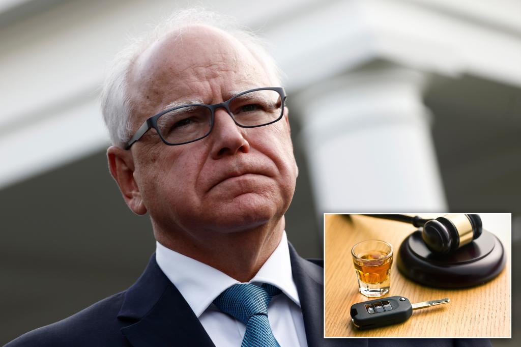 Tim Walz's past DUI arrest for driving 96 mph in a 55 zone comes back ...