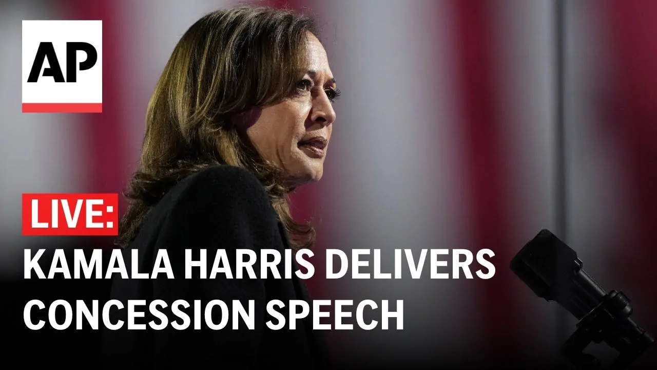 LIVE: Kamala Harris concession speech after election loss (FULL ...