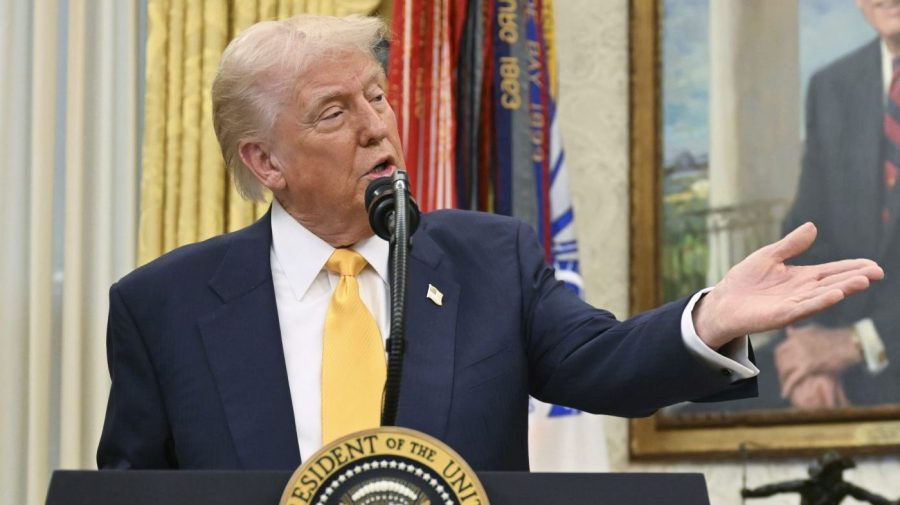 Watch: Trump gives remarks on looming auto tariffs from Oval Office