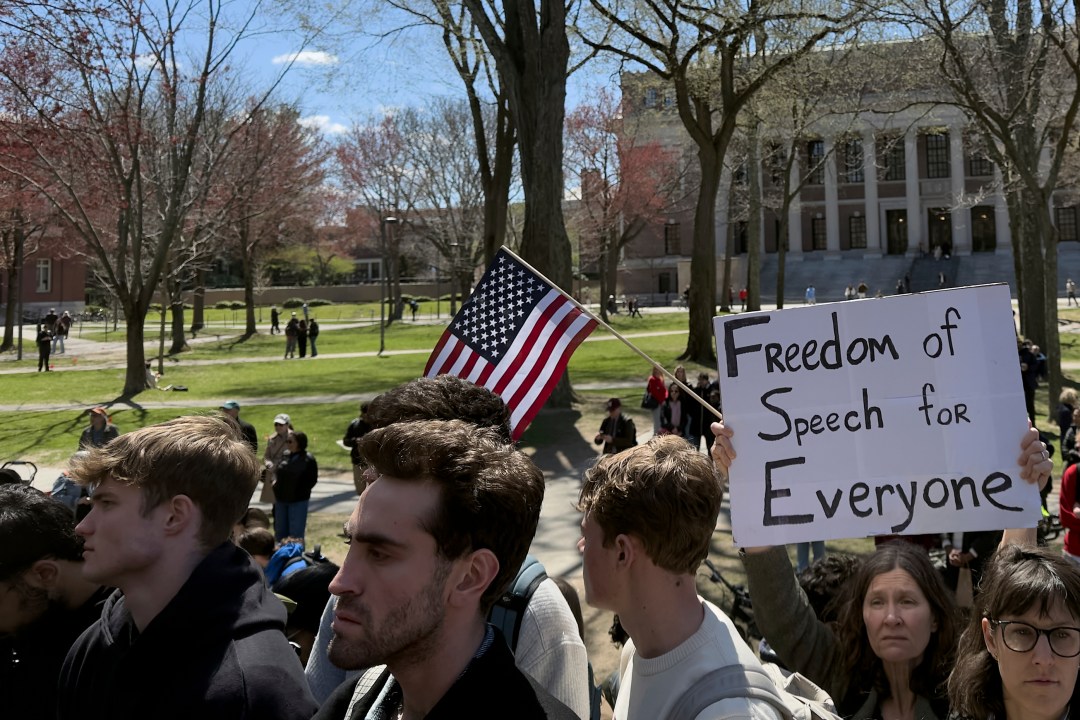Students, faculty, and members of the Harvard University Community, Thursday, April 17, 2025, Cambridge, Massachusetts (AP Photo)