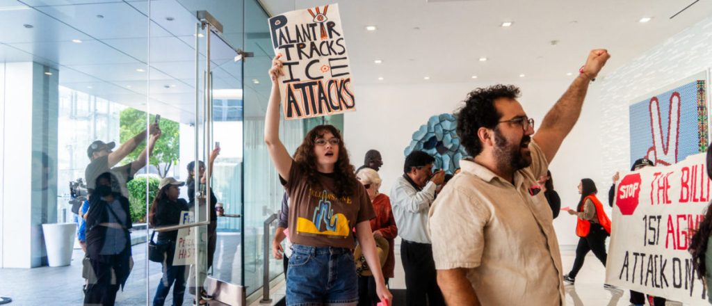 &lsquo;Palantir Supports ICE&rsquo;: Climate Activists Detained After Obstructing Office Entry