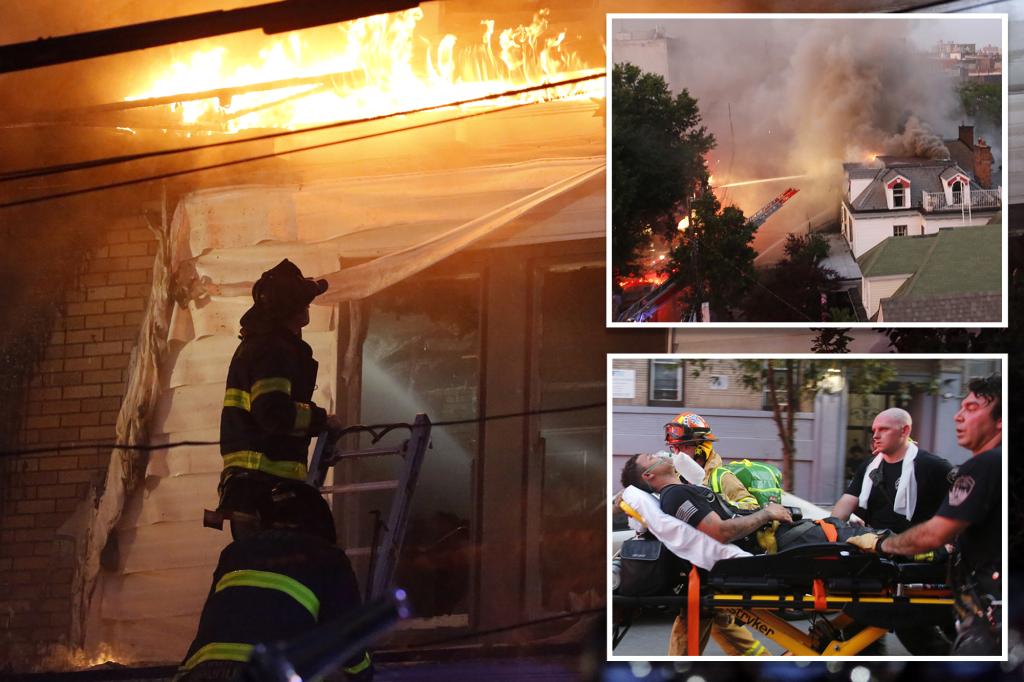 13 firefighters hurt as rapid fire spreads through 3 homes in the Bronx
