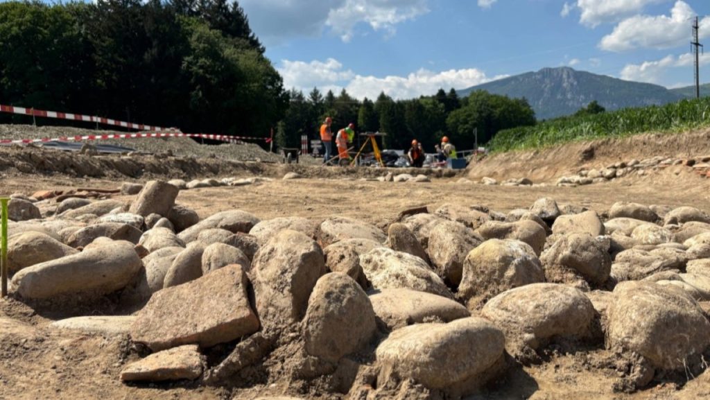 A passerby discovered remains of an ancient Roman structure at a construction site on a Swiss highway.