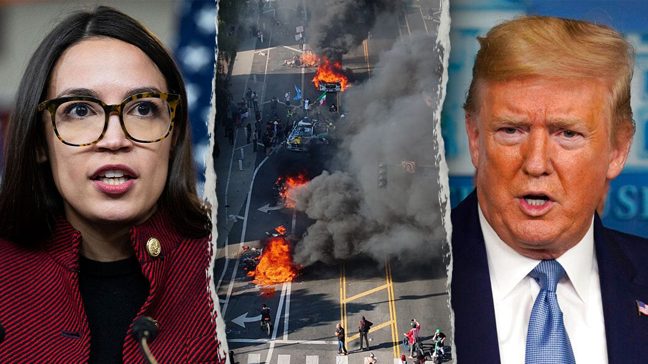 AOC attributes the anti-ICE riots in LA to President Donald Trump