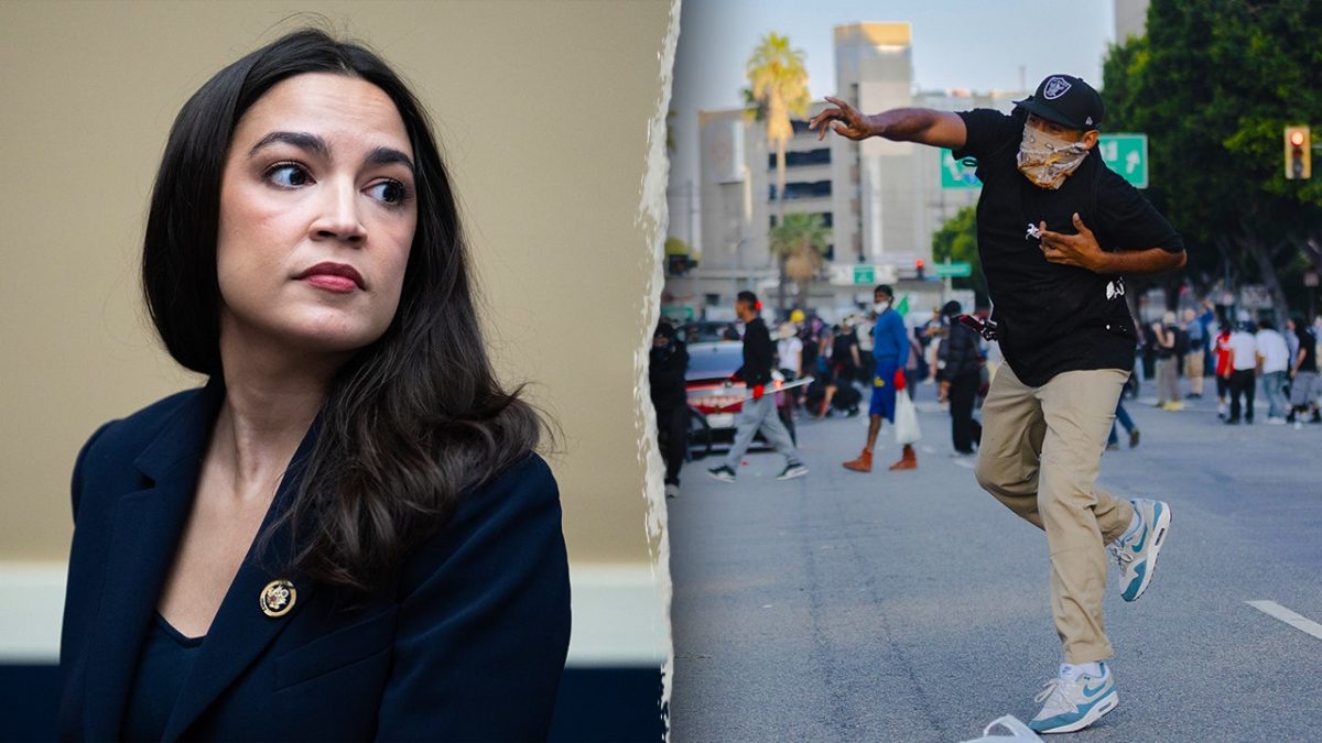 AOC minimizes LA rioters as simply teenagers and holds Trump responsible.