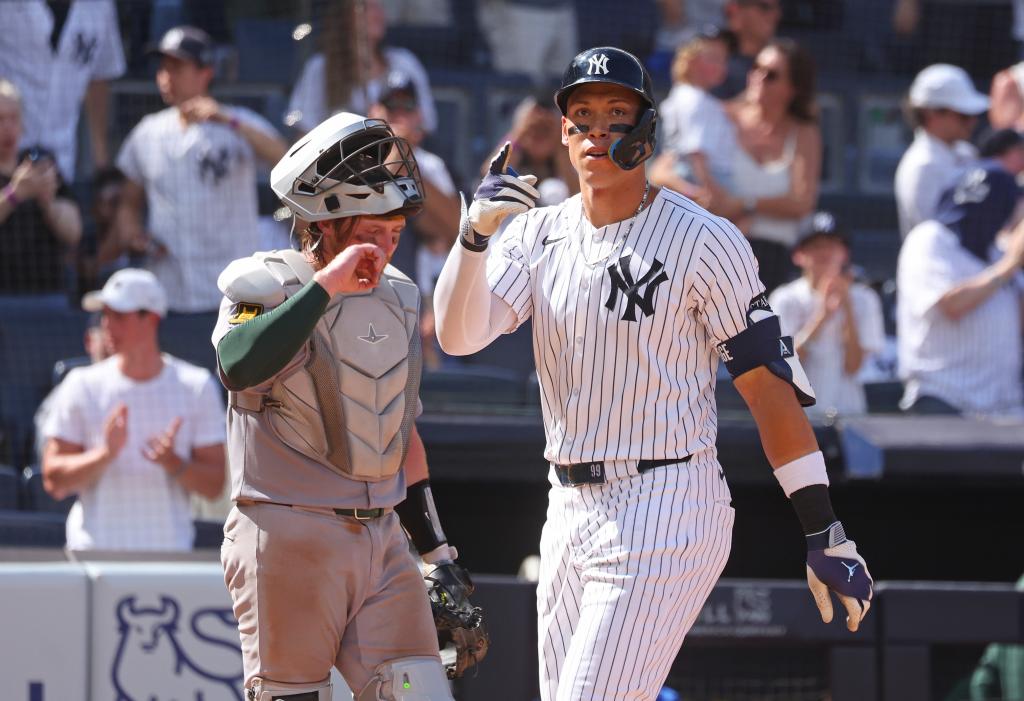 Aaron Judge hits two home runs as Yankees' offense surges to dominate the A's