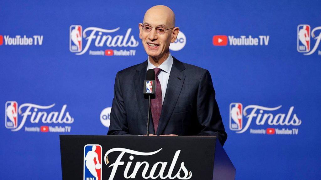 Adam Silver explained the absence of NBA Finals floor decals.