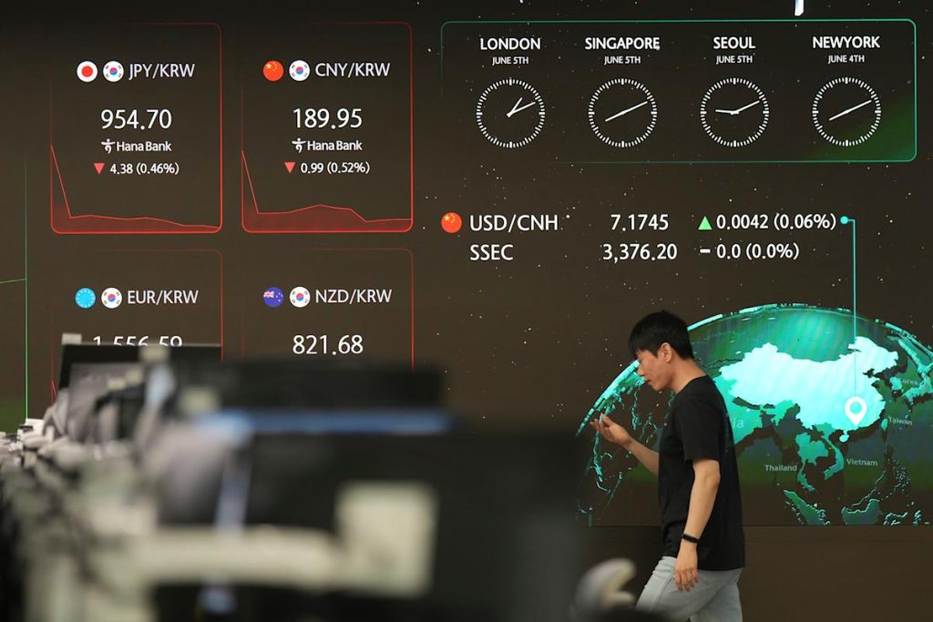Asian stocks show diverse performance following a pause in Wall Street’s gains due to U.S. economic reports.