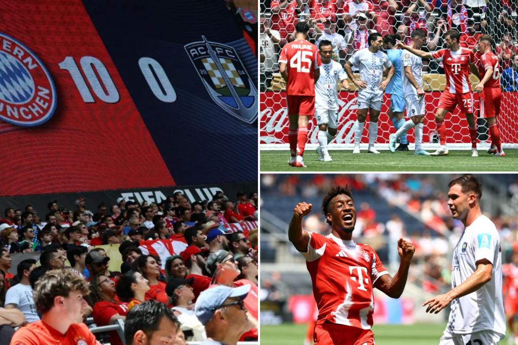 Bayern Munich easily defeats a team of amateurs 10-0 in the FIFA Club World Cup.