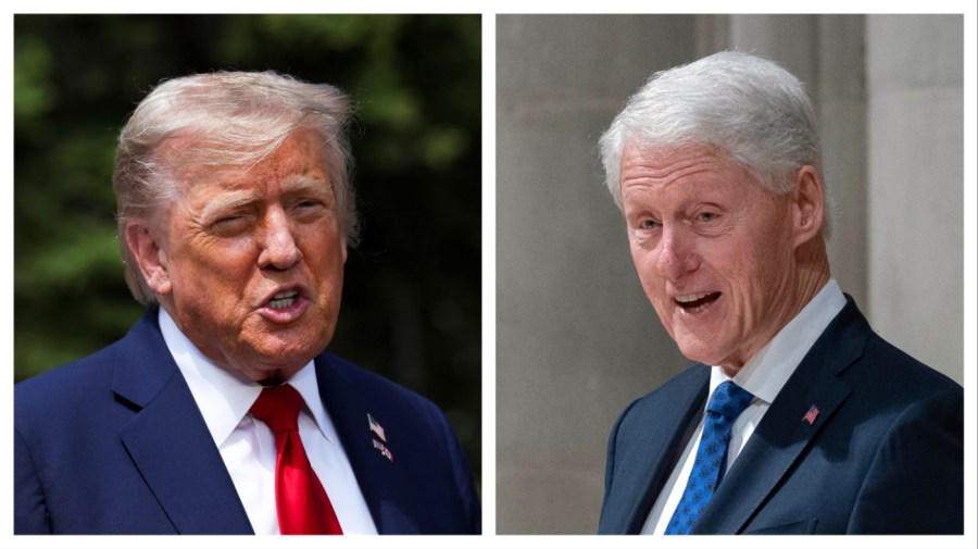 Bill Clinton expresses curiosity about whether the Trump administration would attempt to prohibit his new book.