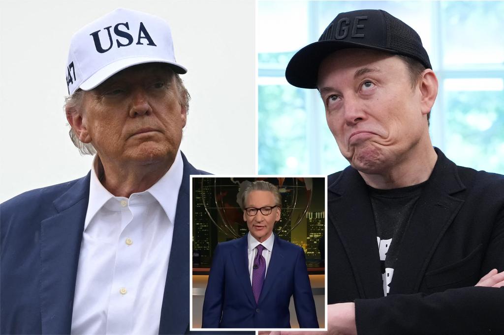 Bill Maher discusses the significant split between Elon Musk and Trump.