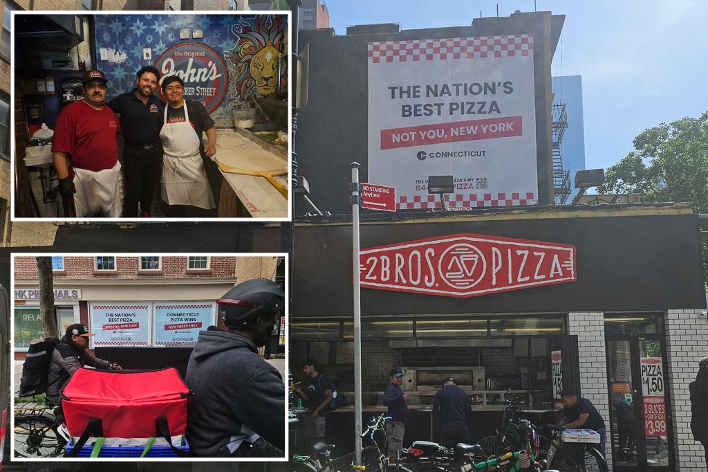 Billboards in New York City promoting Connecticut pizza as the 'best' anger New Yorkers.
