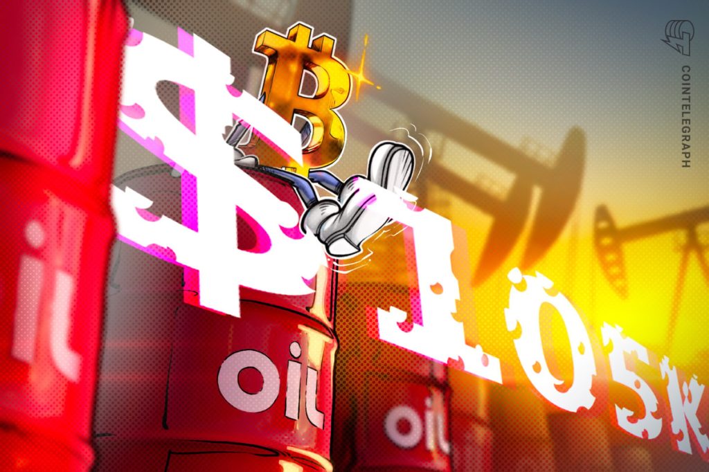 Bitcoin holds at $105K as views vary on the future of oil prices