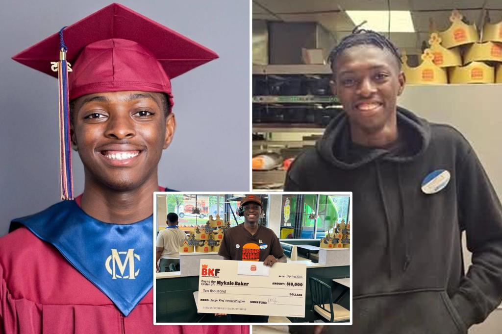 Burger King worker Mykale Baker, who assisted colleagues after graduating, showed a deep sense of responsibility, according to his sister — as GoFundMe approaches $200K