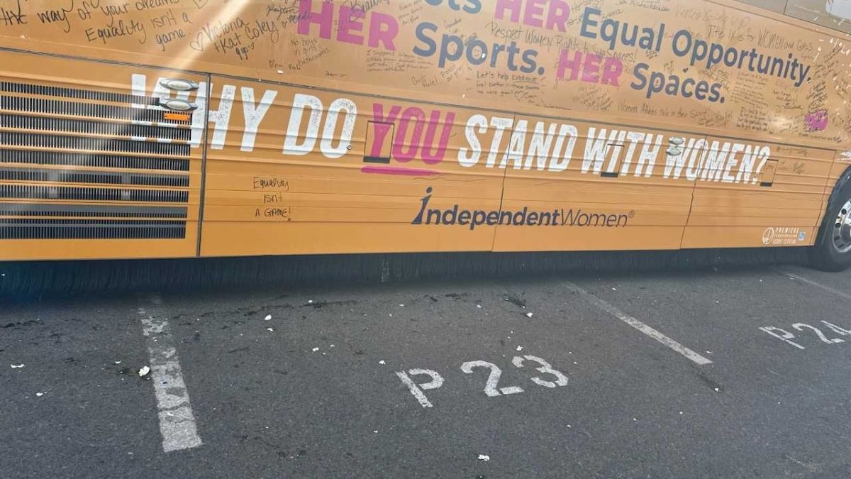 Bus for women's forum reportedly egged at Title IX event in Santa Fe