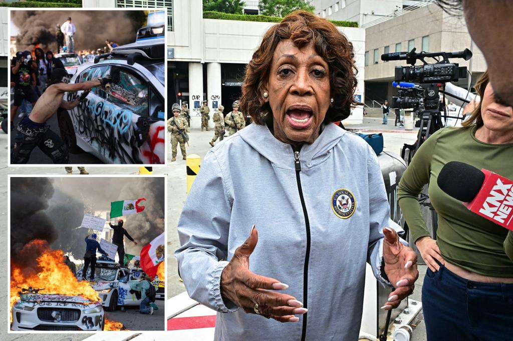 California Representative Maxine Waters falsely claims about the LA protests: 'There was no violence'