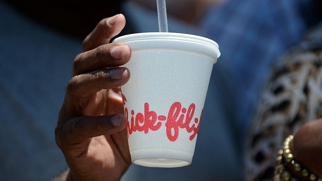 Chick-fil-A customers split on the chain's decision to stop using Styrofoam cups