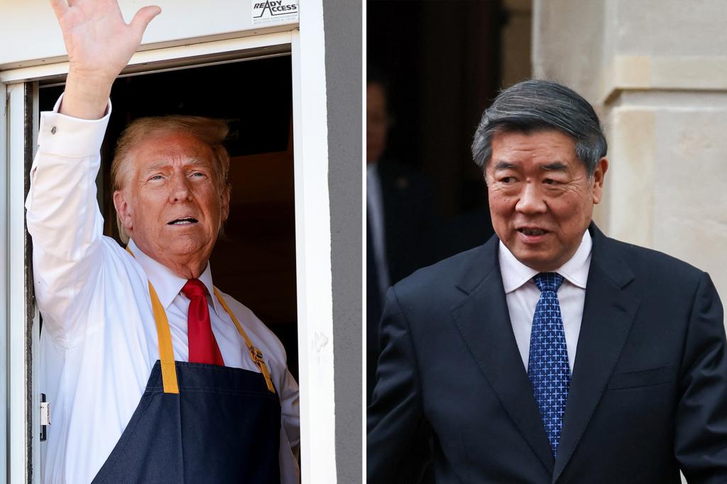 China indulges in American fast food during London trade discussions