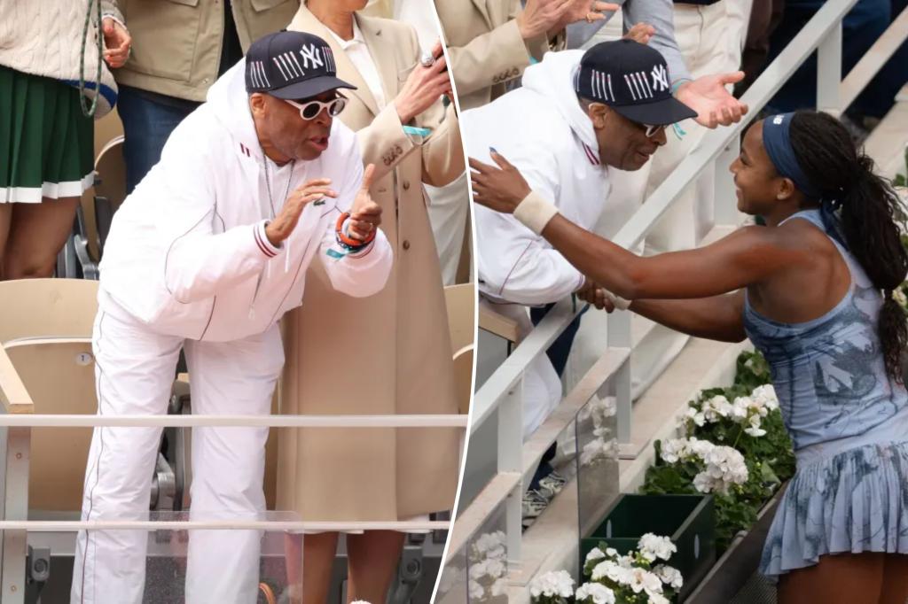 Coco Gauff provided Spike Lee with a reason to celebrate at the French Open.