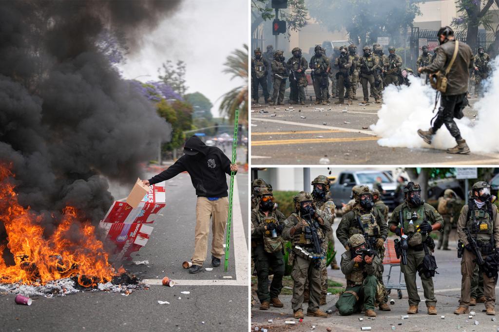 DHS asserts LAPD took two hours to respond to protests about immigration raids.