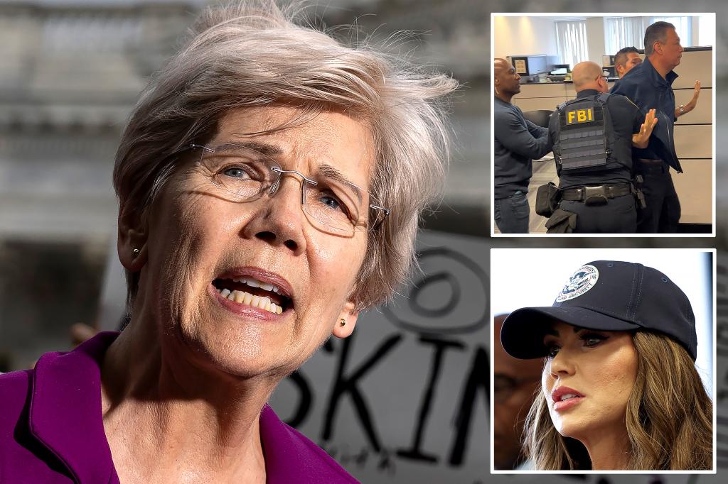 DHS claims Elizabeth Warren is attempting to alter the narrative with her criticism of Padilla's handling at the Noem press conference.