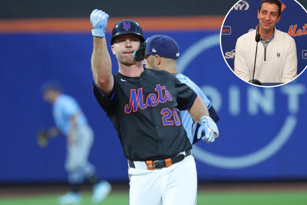 David Stearns commends Pete Alonso for elevating his game.