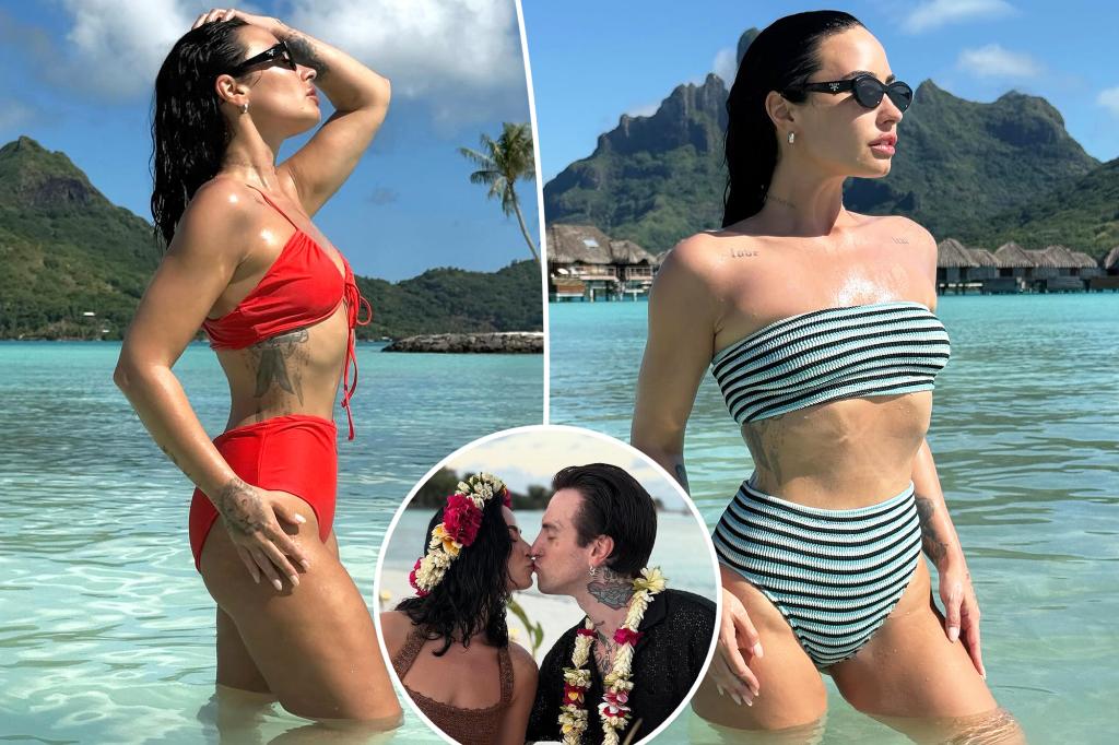 Demi Lovato in a bikini relaxes on her honeymoon with husband Jutes