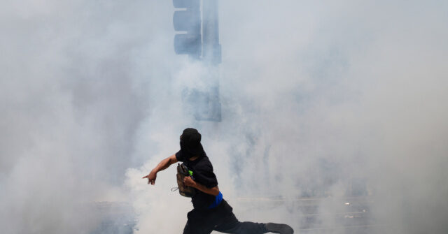 Demonstrator Throws Stones at Border Patrol Vehicles in California