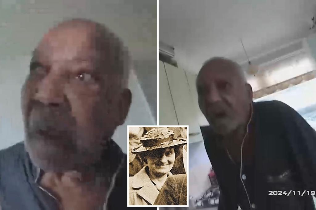 Disturbing footage reveals police apprehending a 92-year-old man, described as 'very sick', for the rape and murder of a woman nearly six decades ago.