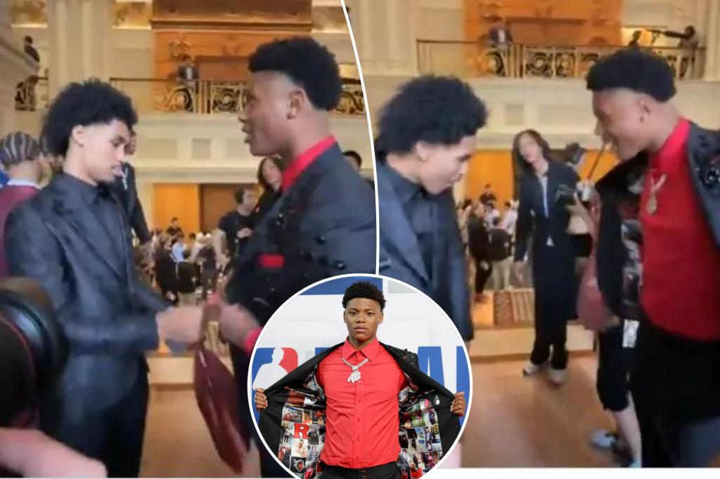 Dylan Harper is excited about Ace Bailey's outfit for the 2025 NBA Draft.