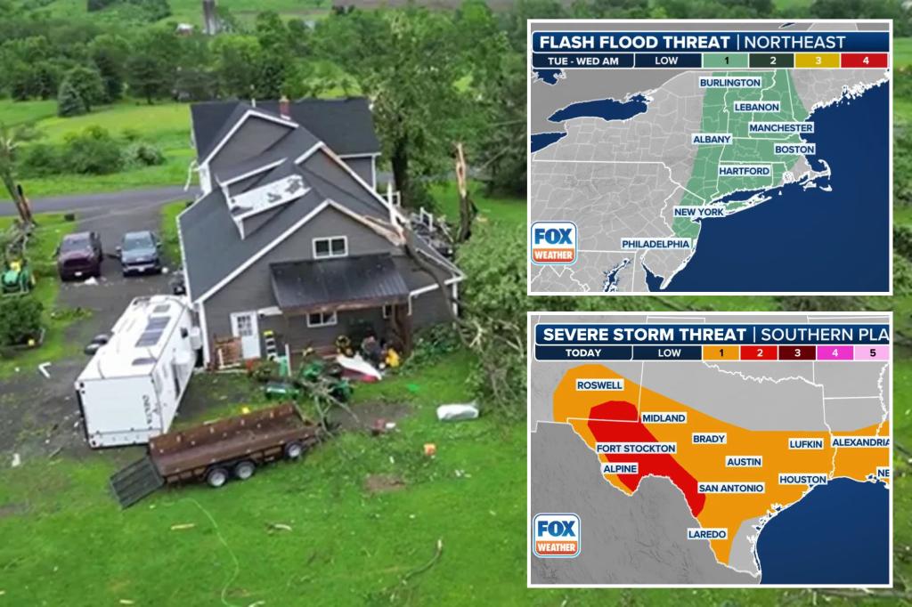 Extreme weather and flooding endanger millions from the Plains to the East Coast
