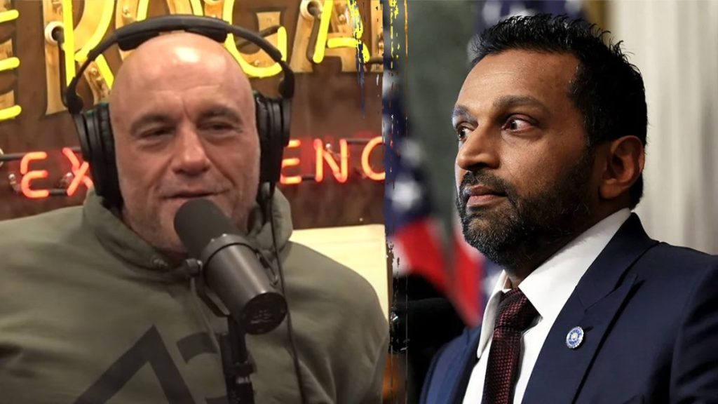 FBI Director Kash Patel shares that his home was swatted during a conversation with Joe Rogan.