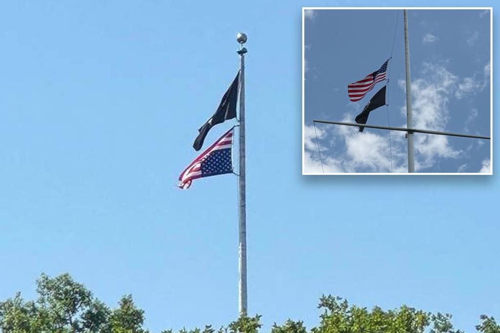Flags for US, POW/MIA displayed upside down at three parks in Brooklyn