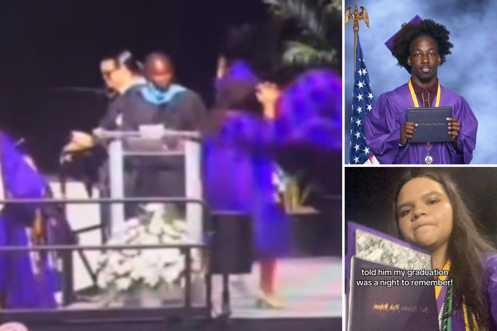 Florida high school grad performs backflip into classmate during viral onstage celebration mishap: ‘This can’t be happening’