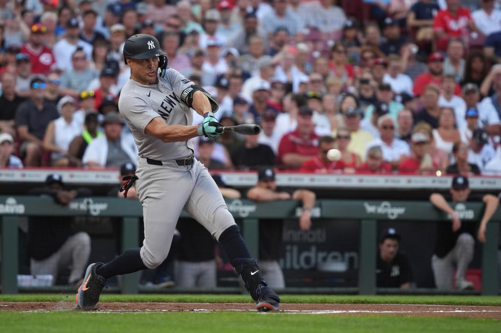 Giancarlo Stanton of the Yankees appears to be doing well after his injury comeback