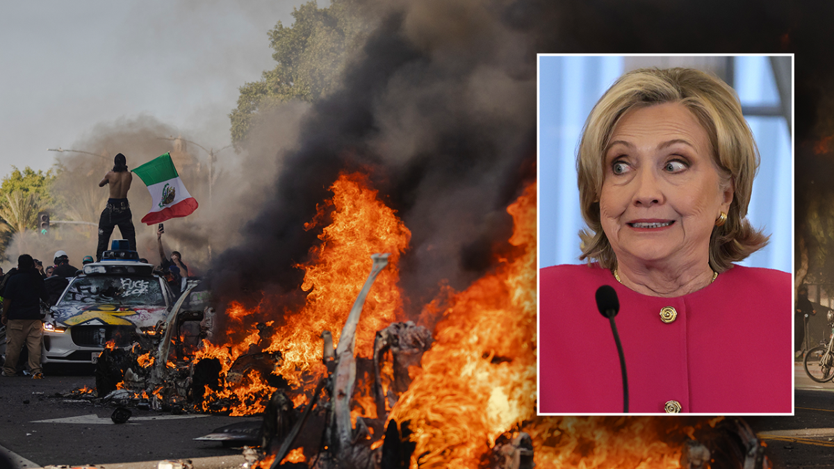 Hillary Clinton ridiculed for describing LA riots as 'peaceful protests'