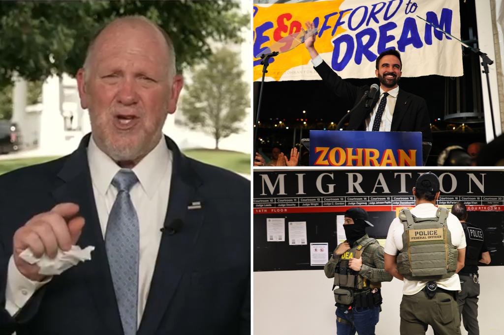 Homan criticizes NYC mayoral campaign by Mamdani that opposes ICE agents